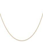 14K Carded .6mm Cable Rope with Spring Ring Clasp Chain - Image 2