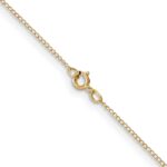 14K Carded .5mm Curb with Spring Ring Clasp Chain - Image 3