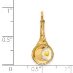 14k 3-D Frying Pan with White and Yellow Enameled Egg Charm - Image 4