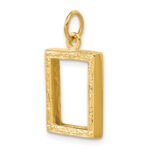 14k Fancy Border 17x13mm Picture Frame Pendant - Image 5