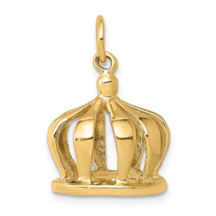 14k 3-D Crown Charm