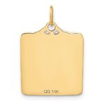 14k Enameled Blue Engravable BIRTH CERTIFICATE Charm - Image 3