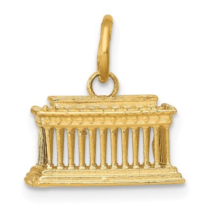 14k 3-D Lincoln Memorial Charm