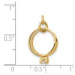 14k 3-D Wedding Rings CZ Charm - Image 3