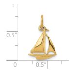 14K 3-D Sailboat Charm - Image 4