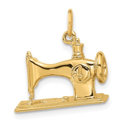 14K  3-D Antique Sewing Machine Charm