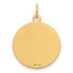 14k Engravable Back Caduceus Disc Charm - Image 3