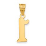 14k Polished Etched Number 1 Pendant - Image 3