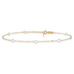 14k Two-tone Circles 7-Station Plus Extender - Total Anklet - Image 3