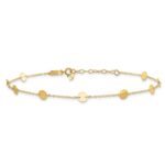 14K Polished Disc 9-Station Plus Extender - Total Anklet - Image 3