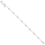 14K White Gold Polished Disc 9-Station Plus Extender - Total Anklet - Image 2