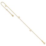 14K Open Star 3-Station Plus Extender - Total Anklet - Image 7