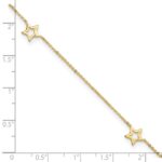 14K Open Star 3-Station Plus Extender - Total Anklet - Image 5