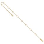 14k Textured Oval Shapes Plus Extender - Total Anklet - Image 7