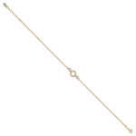 14k Two-tone Circle and Diamond-cut Beads Plus Bead Dangle Extender - Total Anklet - Image 2