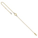 14k Two-tone Circle and Diamond-cut Beads Plus Bead Dangle Extender - Total Anklet - Image 7