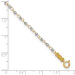 14K Two-tone Chain with Mirror Beads Plus Extender - Total Anklet - Image 4