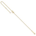 14K Textured and Polished Crescent Moon Plus Extender - Total Anklet - Image 7