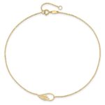 14K Cut-out Wing Plus Extender - Total Anklet - Image 5