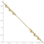 14K Diamond-cut Hearts Plus Extender - Total Anklet - Image 4