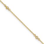 14K Bezel-set CZ 5-Station Plus Extender - Total Anklet
