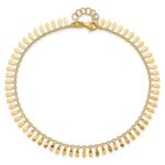 14K Polished Fancy Dangles Plus Extender - Total Anklet - Image 5