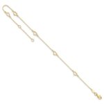 14K Open Heart and Chain 5-Station Plus Extender - Total Anklet - Image 5