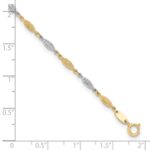 14K Two-tone Diamond-cut Infinity Link Plus Extender - Total Anklet - Image 7