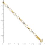 14k Two-tone Twisted Links and Mirror Beads Plus Extender - Total Anklet - Image 6