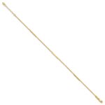 14k Cable Chain and Bar 3-Station Plus Extender - Total Anklet - Image 2