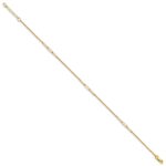 14k Polished Paper Clip and Cable Link Plus Extender - Total Anklet - Image 2