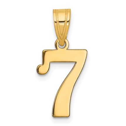 14k Polished Number 7 Pendant