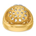 IBGoodman 10k Two-tone Men's Polished Filigree 2 Carat A Quality Diamond Cluster Ring - Image 5