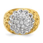 IBGoodman 14k Two-Tone 1 carat Lab Grown Diamond VS/SI+ G+ Complete Men's Cluster Ring - Image 4
