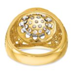 IBGoodman 14k Two-tone Men's Polished Filigree Round Cluster Ring Mounting - Image 7