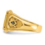 IBGoodman 10k Men's Polished and Textured with Multi-color Enamel Knights Templar Masonic Ring - Image 3