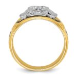 IBGoodman 10k Two-tone Men's Polished and Textured 32nd Degree Scottish Rite Masonic Ring Mounting - Image 3