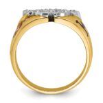 IBGoodman 14k Two-tone Men's Polished with Multi-color Enamel and Diamond Masonic Shriner's Ring - Image 2