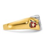 IBGoodman 14k Two-tone Men's Polished Masonic Shriner's Ring Mounting - Image 7
