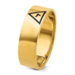 IBGoodman 14k Men's Polished with Black Enamel 14th Degree Grand Elect Masonic Ring - Image 6