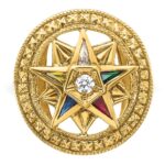 IBGoodman 14k Women's Polished and Textured Eastern Star Masonic Ring Mounting - Image 4