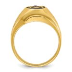 IBGoodman 14k Men's Polished and Grooved with Oval Onyx Blue Lodge Master Masonic Ring - Image 2