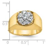 IBGoodman 10k Two-tone Men's Polished and Satin Round 1 Carat A Quality Diamond Cluster Ring - Image 3