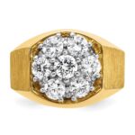 IBGoodman 14k Two-Tone 1 1/2 carat Lab Grown Diamond VS/SI+ G+ Complete Men's Cluster Ring - Image 4