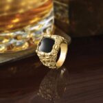 14k IBGoodman Men's Onyx Nugget Ring Mounting - Image 3