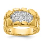 14k IBGoodman Men's Cluster 1/2 carat Diamond Nugget Complete Ring