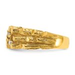 10k IBGoodman Men's Diamond Nugget Complete Ring - Image 3