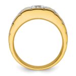 IBGoodman 14k Two-tone 1 5/8 carat Lab Grown Diamond VS/SI+ G+ Complete Polished and Satin Men's Ring - Image 2