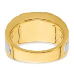 IBGoodman 14k Two-tone 1 5/8 carat Lab Grown Diamond VS/SI+ G+ Complete Polished and Satin Men's Ring - Image 5