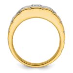 IBGoodman 14k Two Tone 1 3/8 carat Lab Grown Diamond VS/SI+ G+ Complete Polished Men's Ring - Image 2